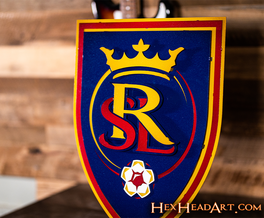 Real Salt Lake 3D Vintage Metal Wall Art