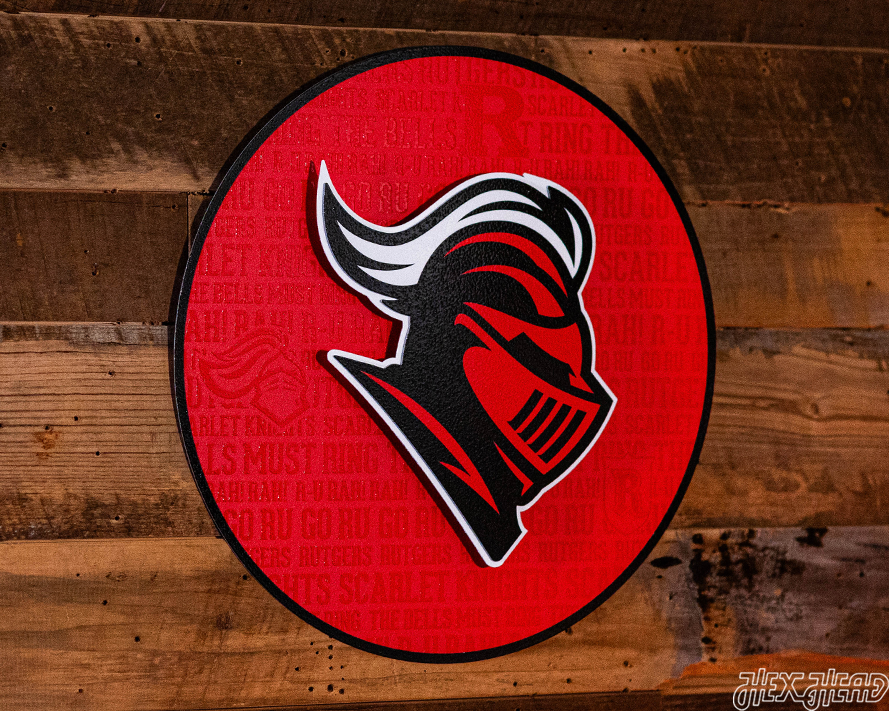 Rutgers Scarlet Knights CRAFT SERIES 3D Embossed Metal Wall Art