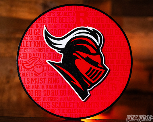 Rutgers Scarlet Knights CRAFT SERIES 3D Embossed Metal Wall Art