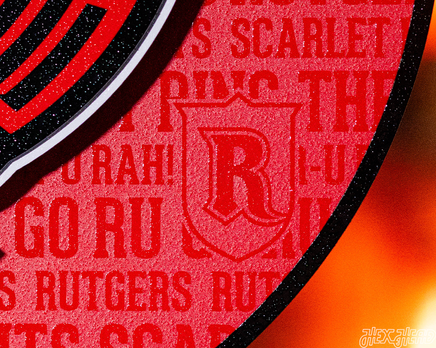 Rutgers Scarlet Knights CRAFT SERIES 3D Embossed Metal Wall Art