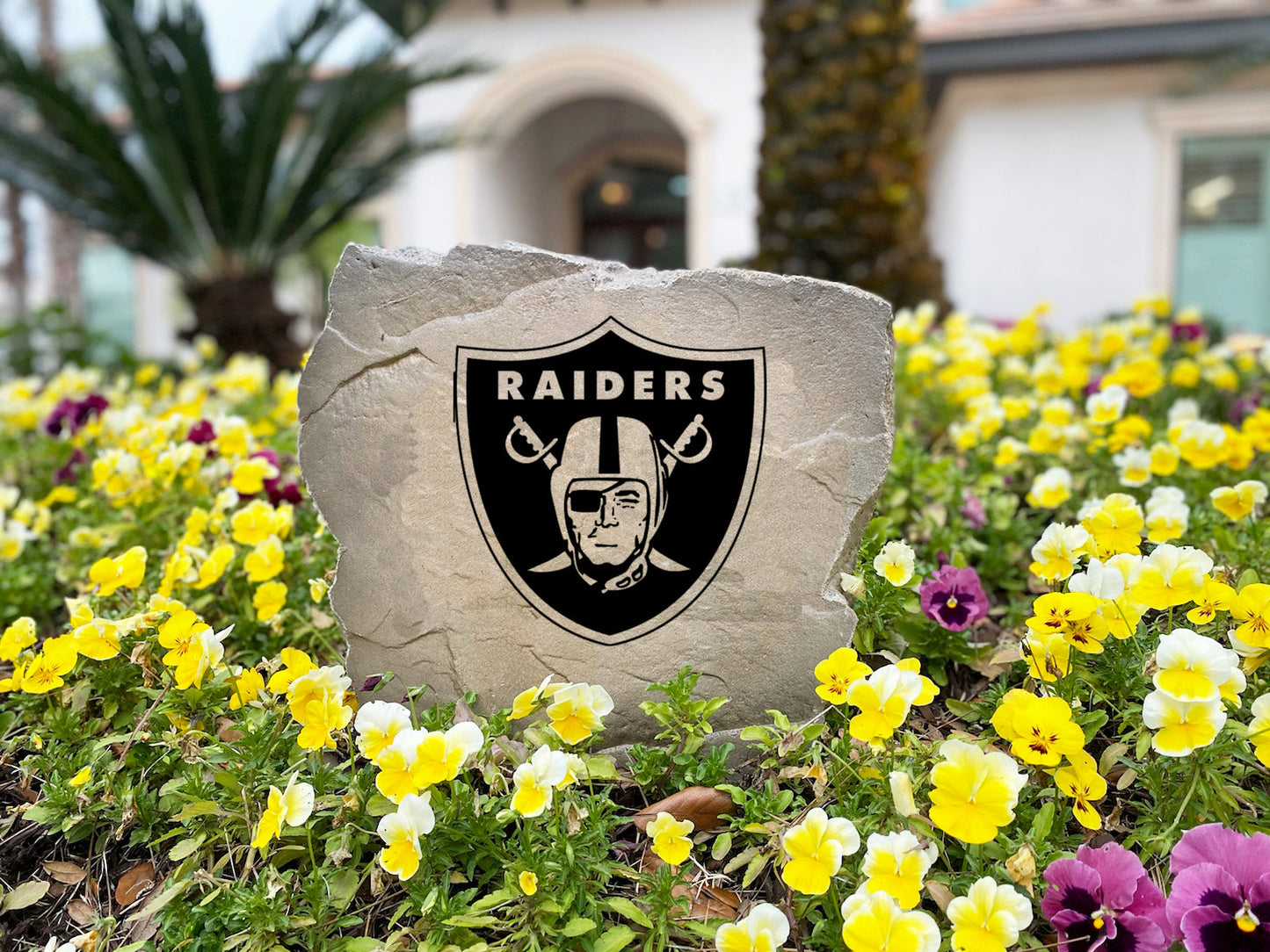 Las Vegas Raiders Design-A-Stone Landscape Art