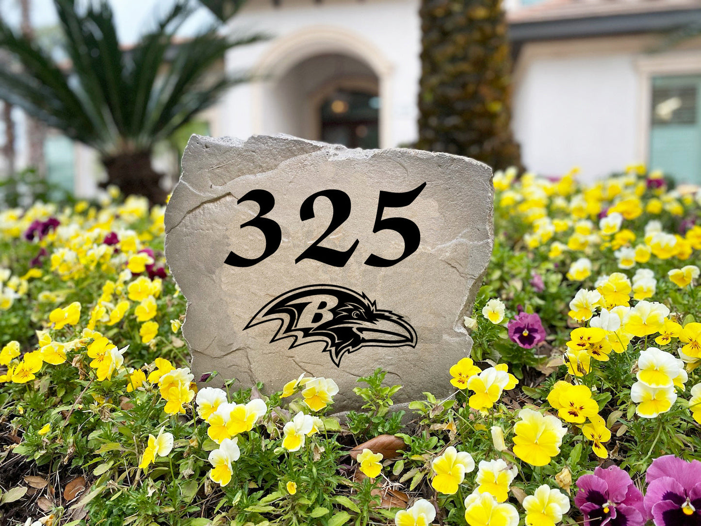 Baltimore Ravens Design-A-Stone Landscape Art Address Stone