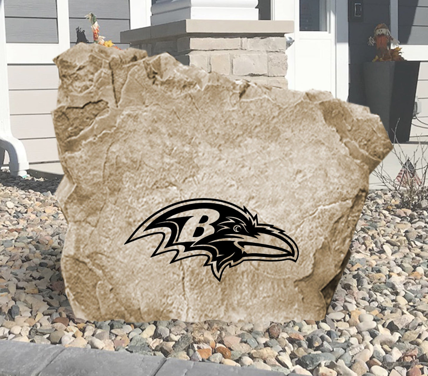 Baltimore Ravens Design-A-Stone Landscape Art Address Stone