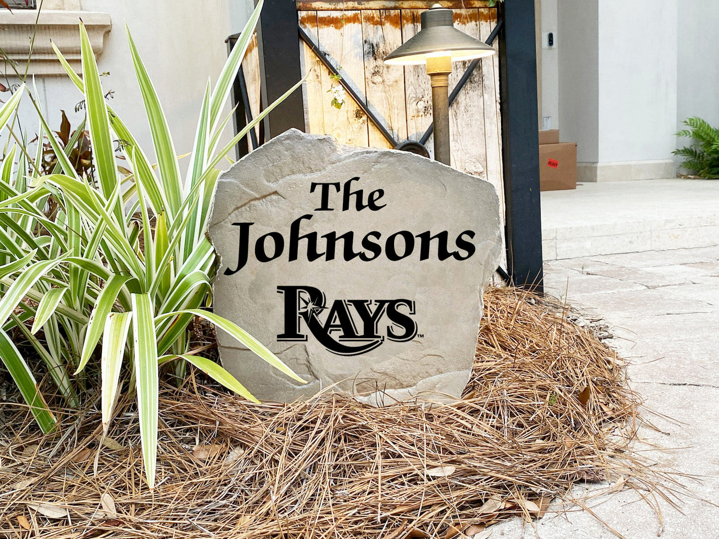 Tampa Bay Rays Design-A-Stone Landscape Art Family Name