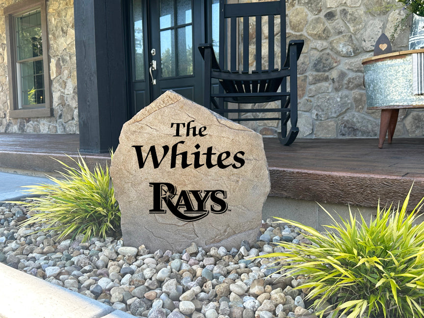 Tampa Bay Rays Design-A-Stone Landscape Art Family Name