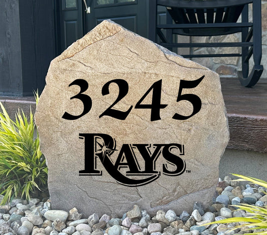 Tampa Bay Rays Design-A-Stone Landscape Art Address Stone