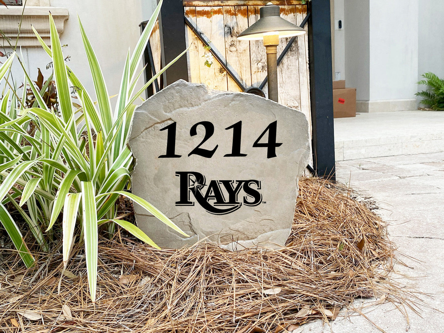 Tampa Bay Rays Design-A-Stone Landscape Art Address Stone