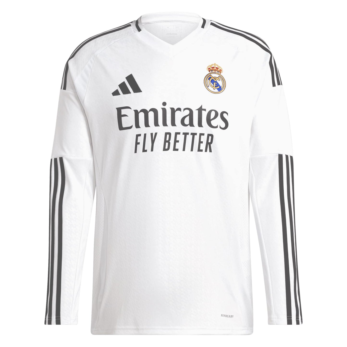 Real Madrid adidas 2024/25 Home Custom Long Sleeve Jersey - White