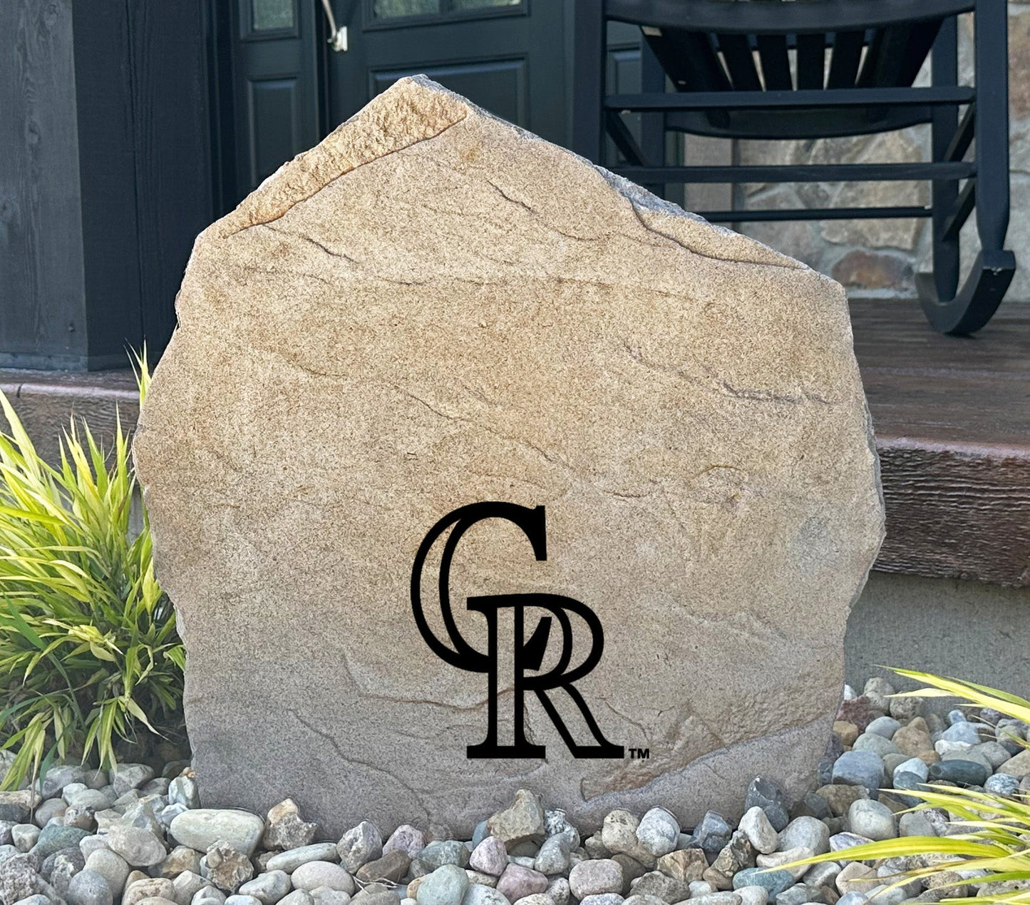 Colorado Rockies Design-A-Stone Landscape Art Address Stone