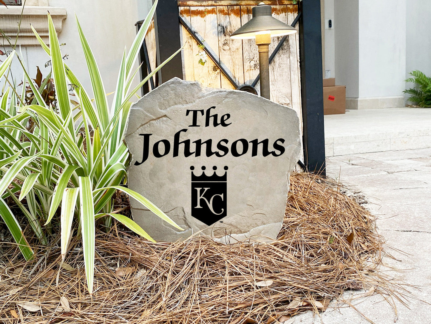 Kansas City Royals Design-A-Stone Landscape Art Family Name