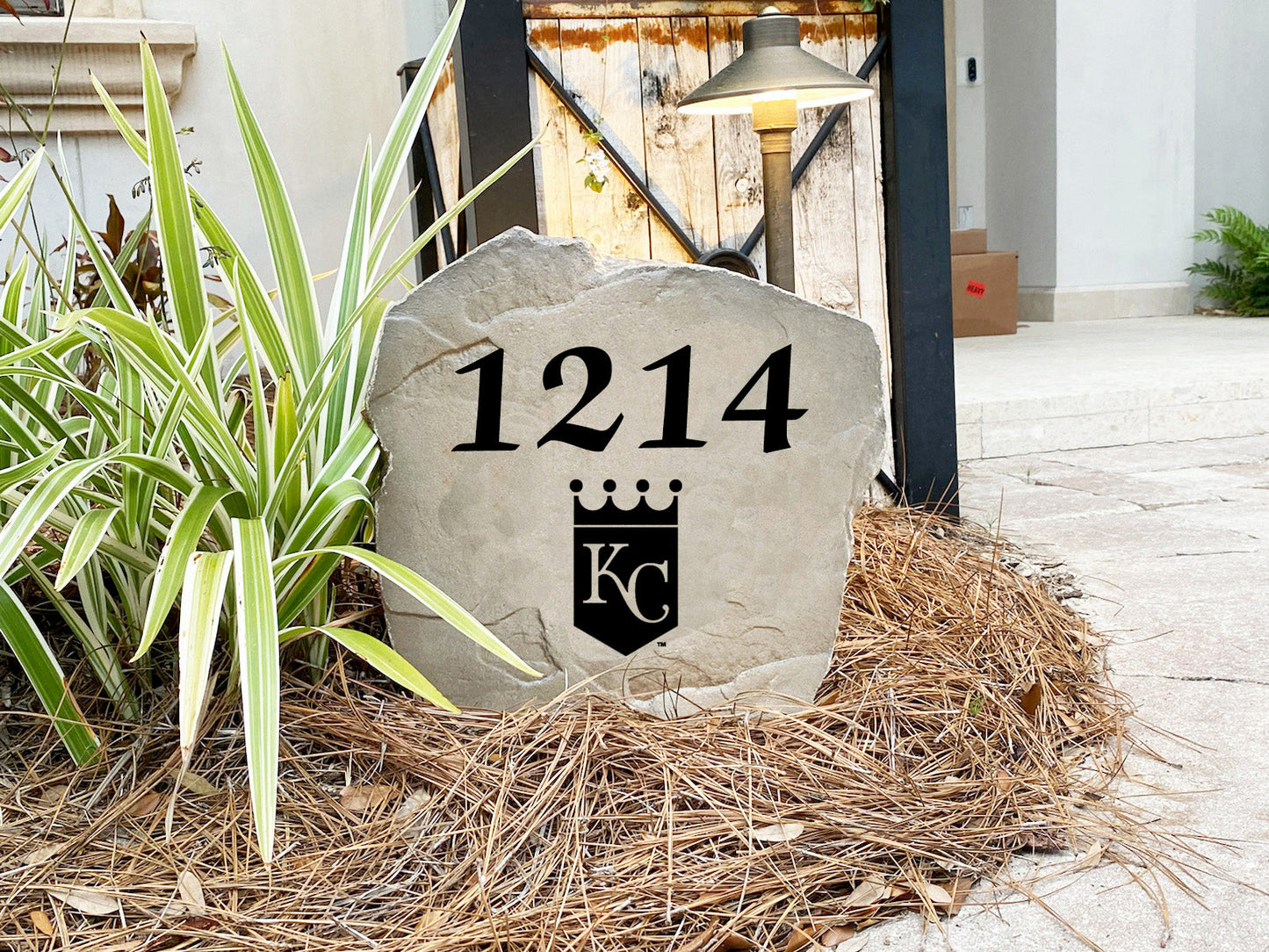 Kansas City Royals Design-A-Stone Landscape Art Address Stone