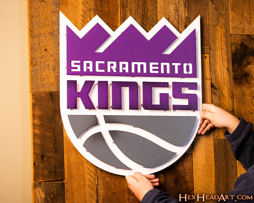 Sacramento Kings 3D Vintage Metal Wall Art