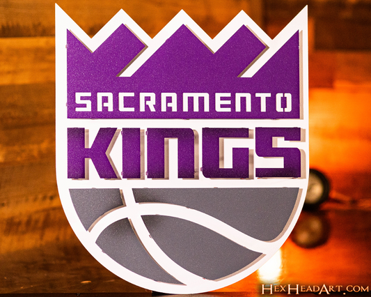 Sacramento Kings 3D Vintage Metal Wall Art