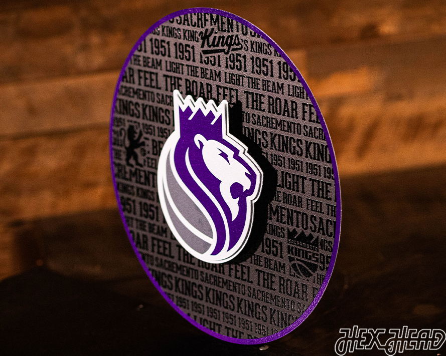 Sacramento Kings CRAFT SERIES 3D Embossed Metal Wall Art