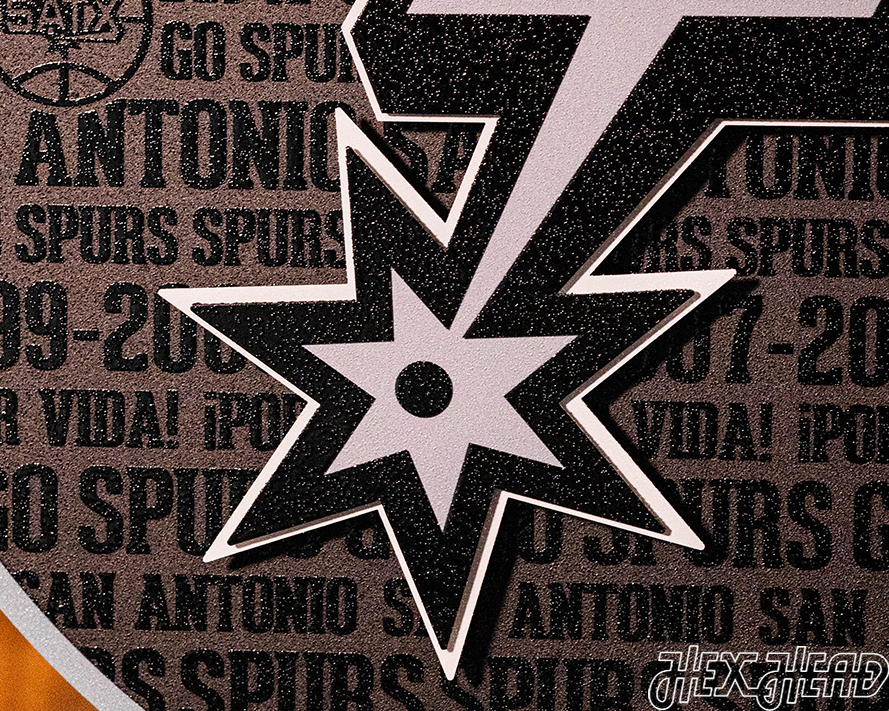 San Antonio Spurs CRAFT SERIES 3D Embossed Metal Wall Art