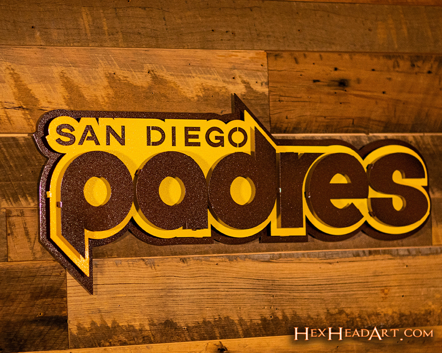 San Diego Padres Cooperstown 1978 "PADRES" 3D Vintage Metal Wall Art