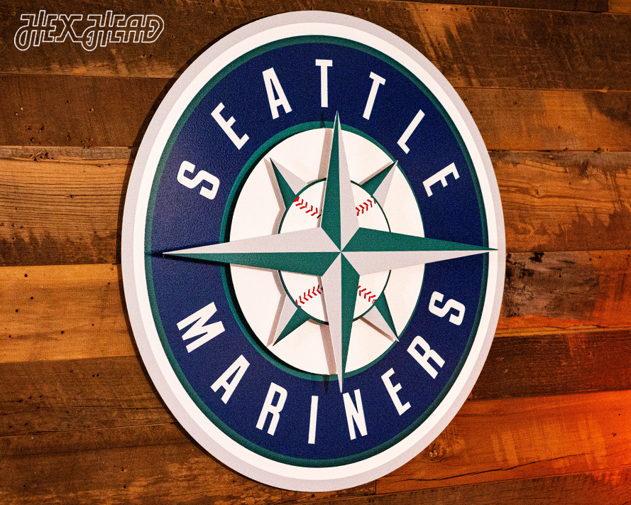 Seattle Mariners Crest 3D Metal Wall Art