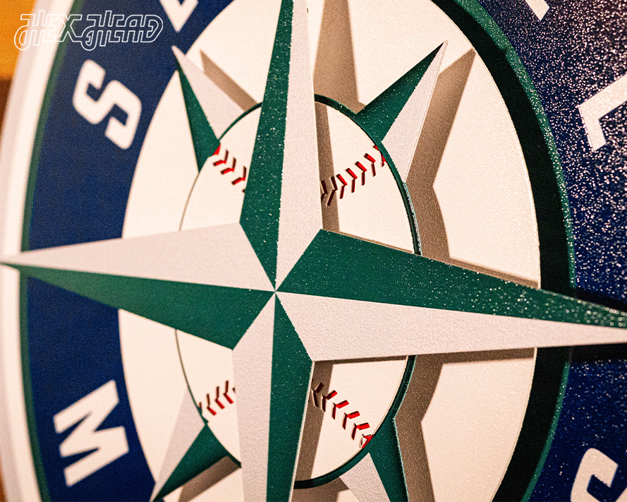 Seattle Mariners Crest 3D Metal Wall Art