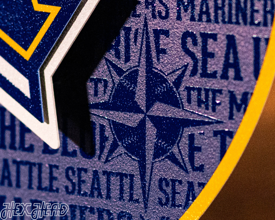 Seattle Mariners CRAFT SERIES 3D Embossed Metal Wall Art