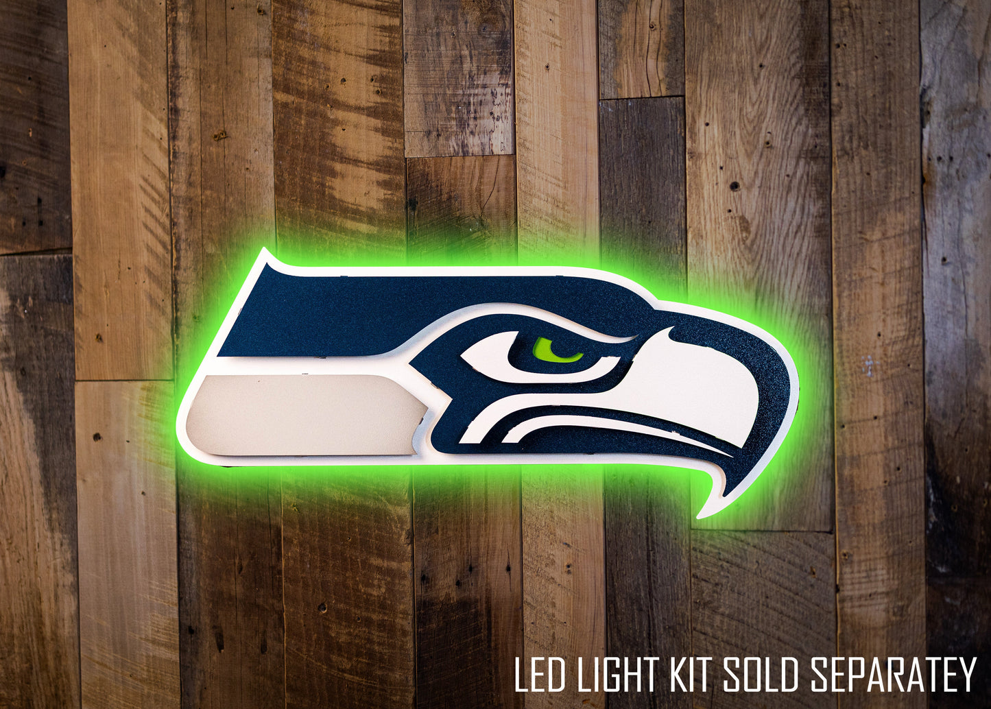 Seattle Seahawks Mascot 3D Vintage Metal Wall Art