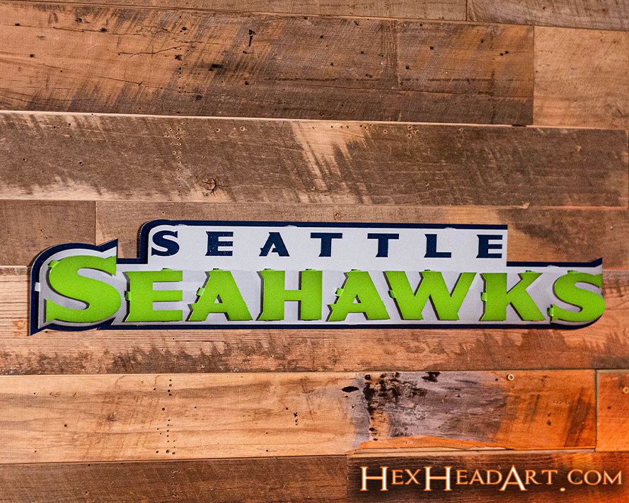 Seattle Seahawks 3D Vintage Metal Wall Art