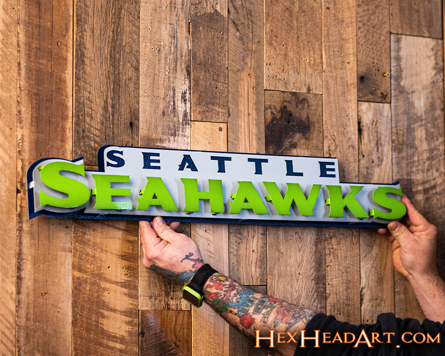 Seattle Seahawks 3D Vintage Metal Wall Art