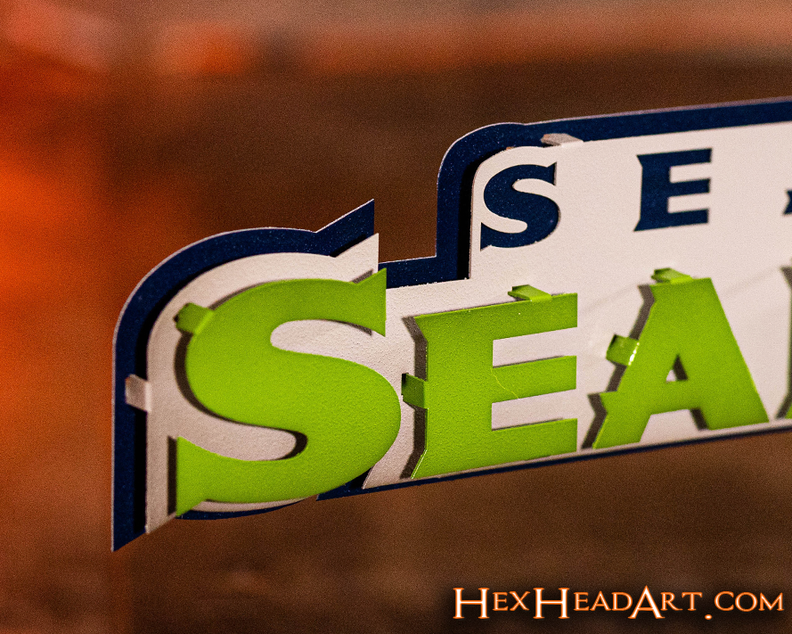 Seattle Seahawks 3D Vintage Metal Wall Art