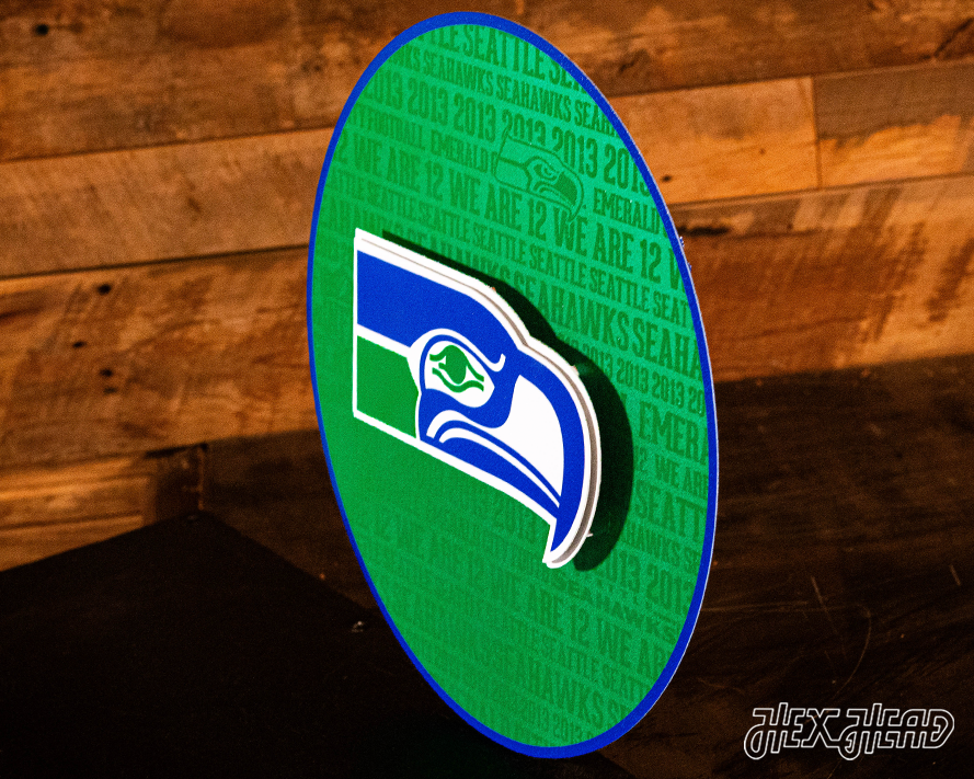 Seattle Seahawks CRAFT SERIES 3D Embossed Metal Wall Art