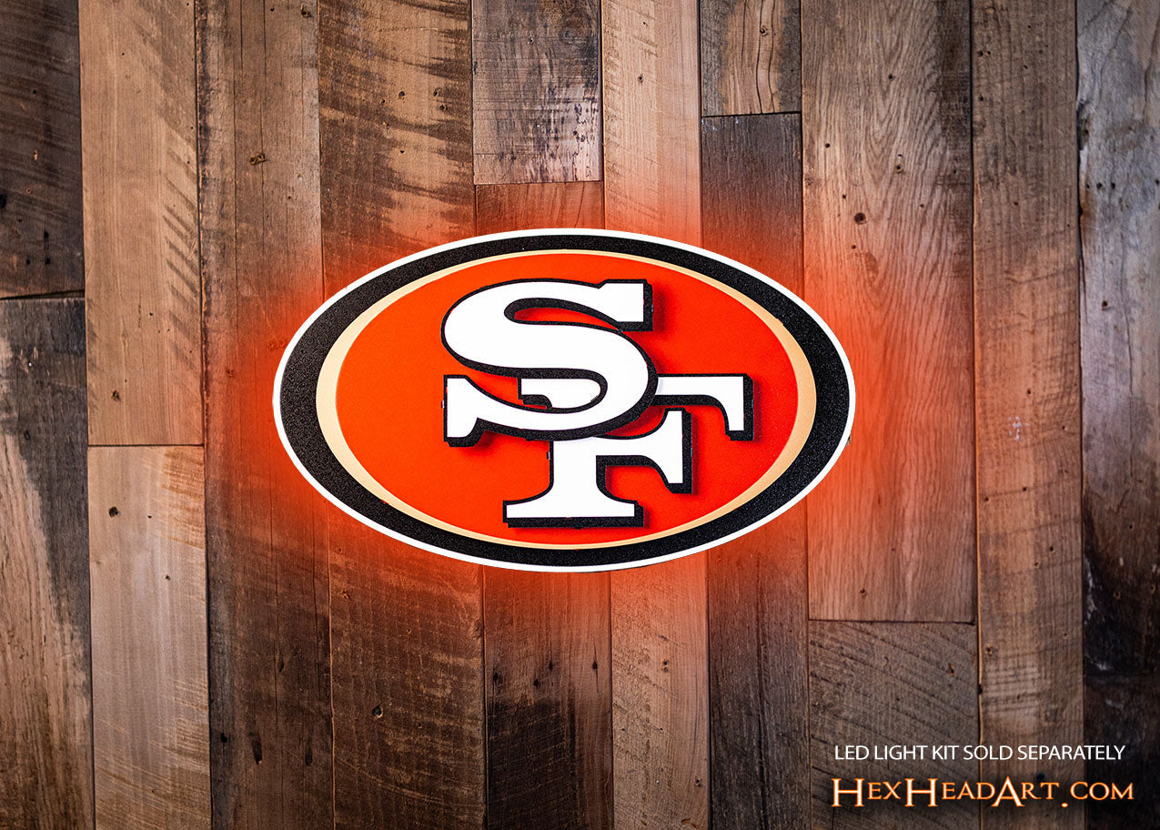 San Francisco 49ers "SF Oval" 3D Vintage Metal Wall Art