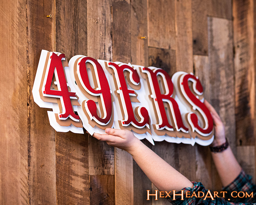 San Francisco 49ers "1972-2004" 3D Vintage Metal Wall Art