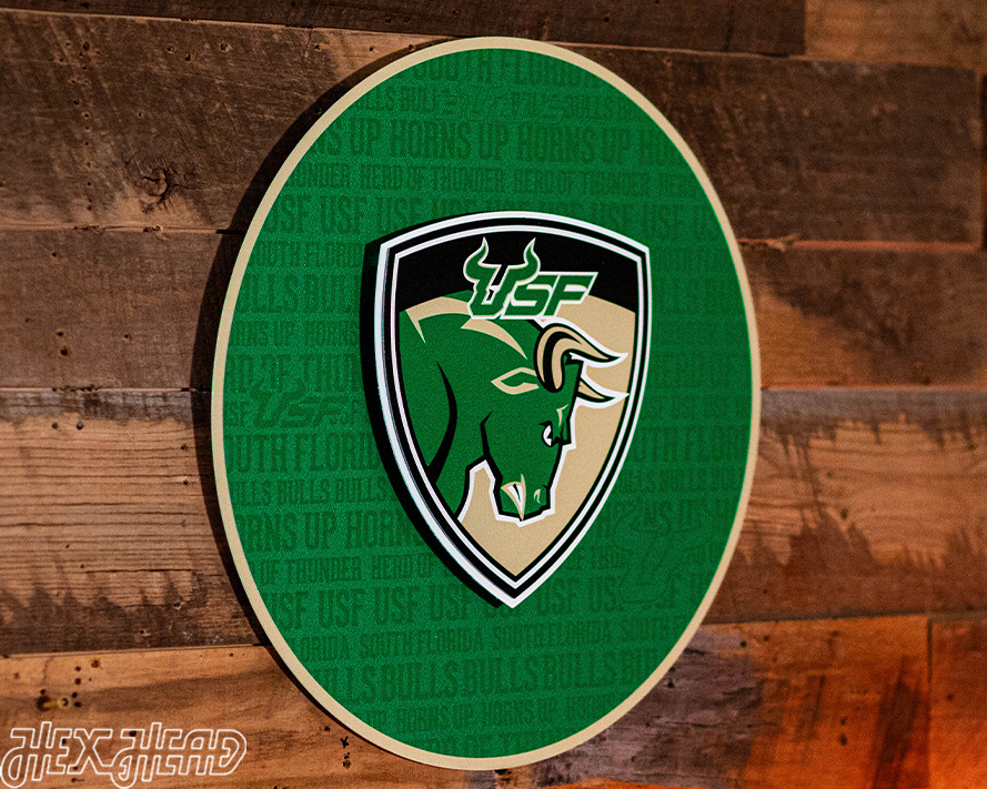 South Florida Bulls CRAFT SERIES 3D Embossed Metal Wall Art