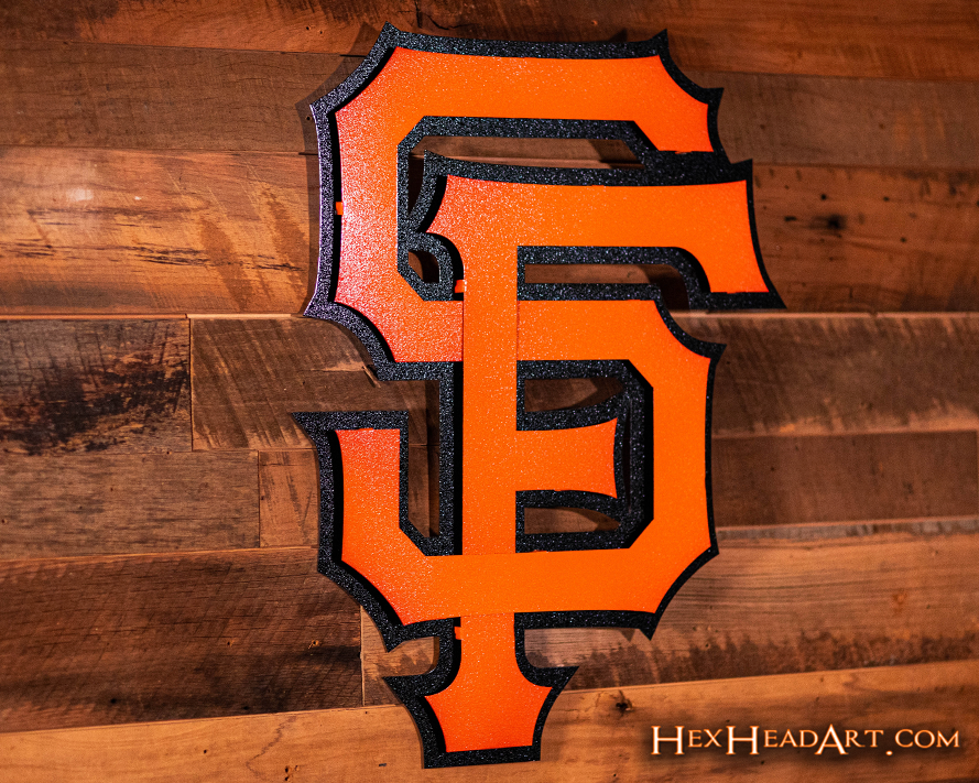 San Francisco Giants Interlocking "SF" Logo 3D Metal Wall Art