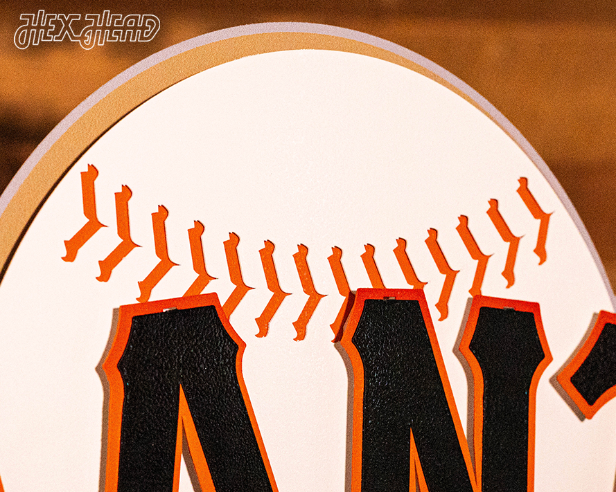 San Francisco Giants Club Logo 3D Vintage Metal Wall Art