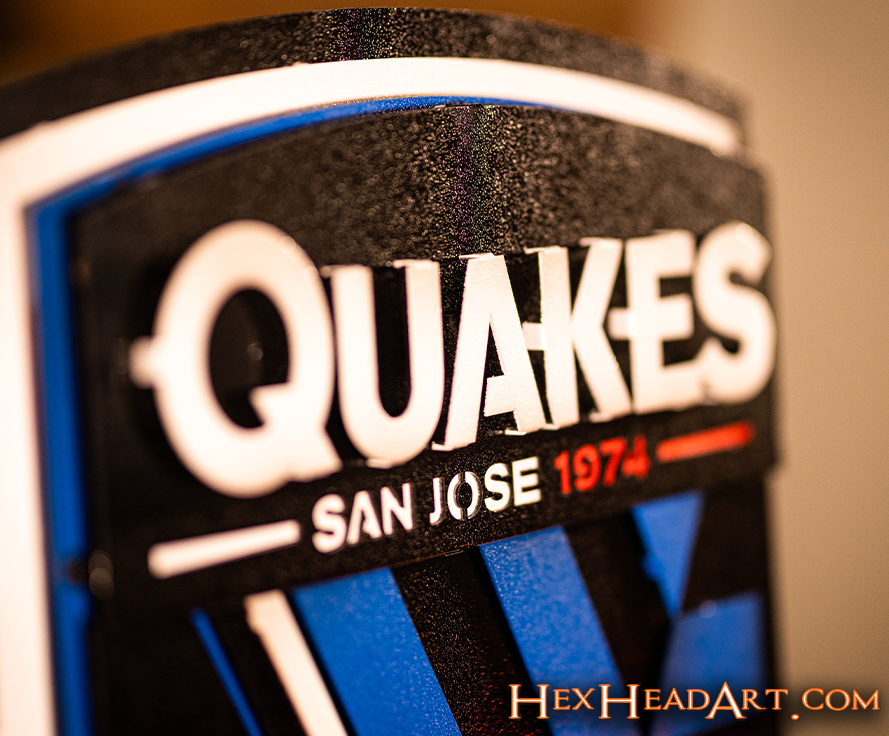 San Jose Earthquakes "Quakes" 3D Vintage Metal Wall Art