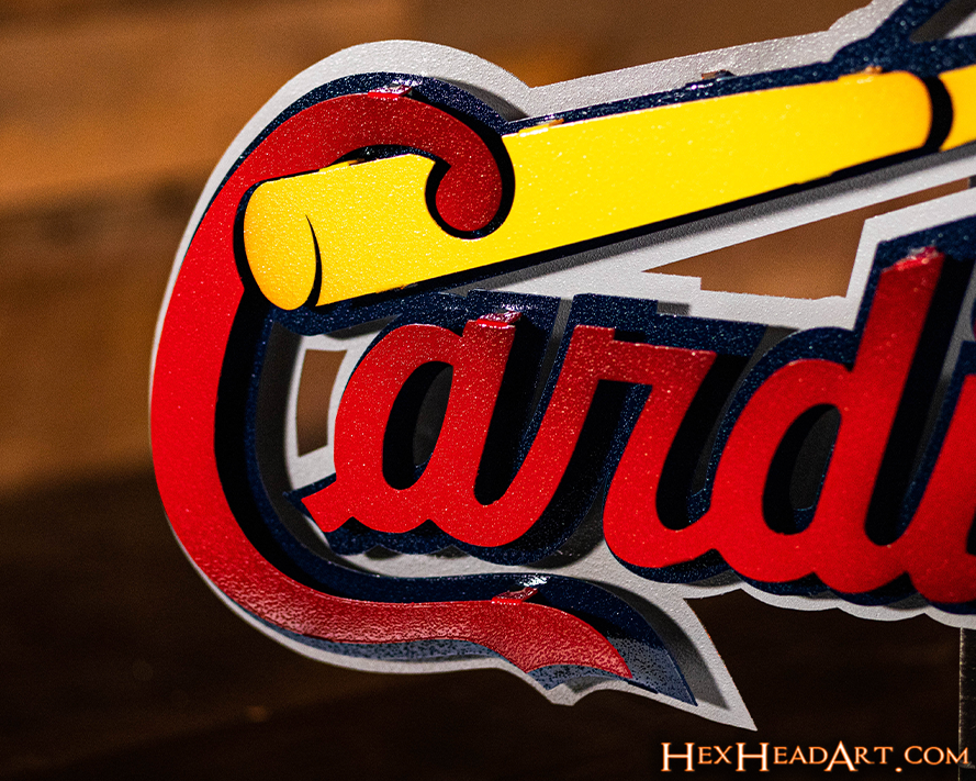 St. Louis Cardinals "BIRD on a BAT" Logo 3D Metal Wall Art