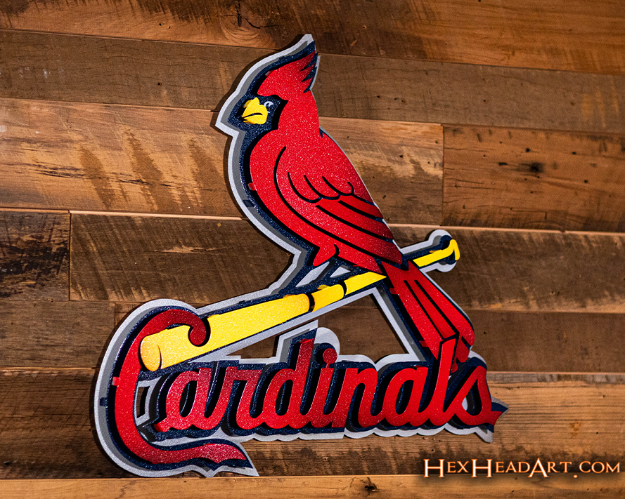 St. Louis Cardinals "BIRD on a BAT" Logo 3D Metal Wall Art