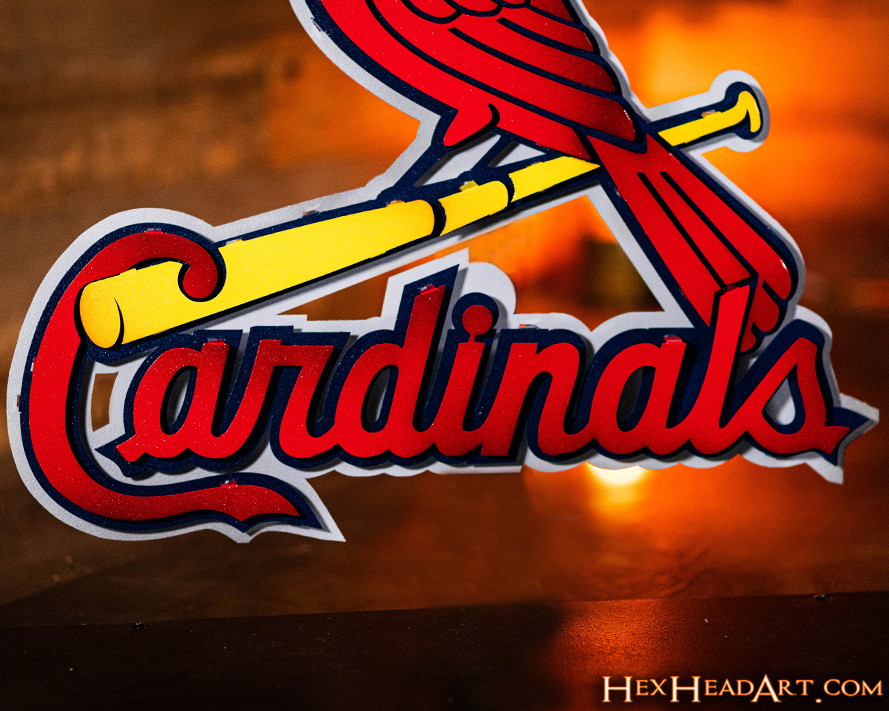 St. Louis Cardinals "BIRD on a BAT" Logo 3D Metal Wall Art