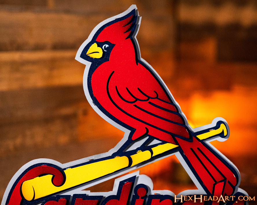 St. Louis Cardinals "BIRD on a BAT" Logo 3D Metal Wall Art