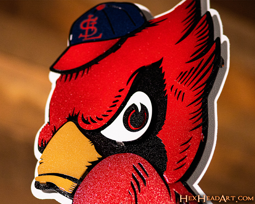 St. Louis Cardinals "VINTAGE CARDINAL" Logo 3D Metal Wall Art