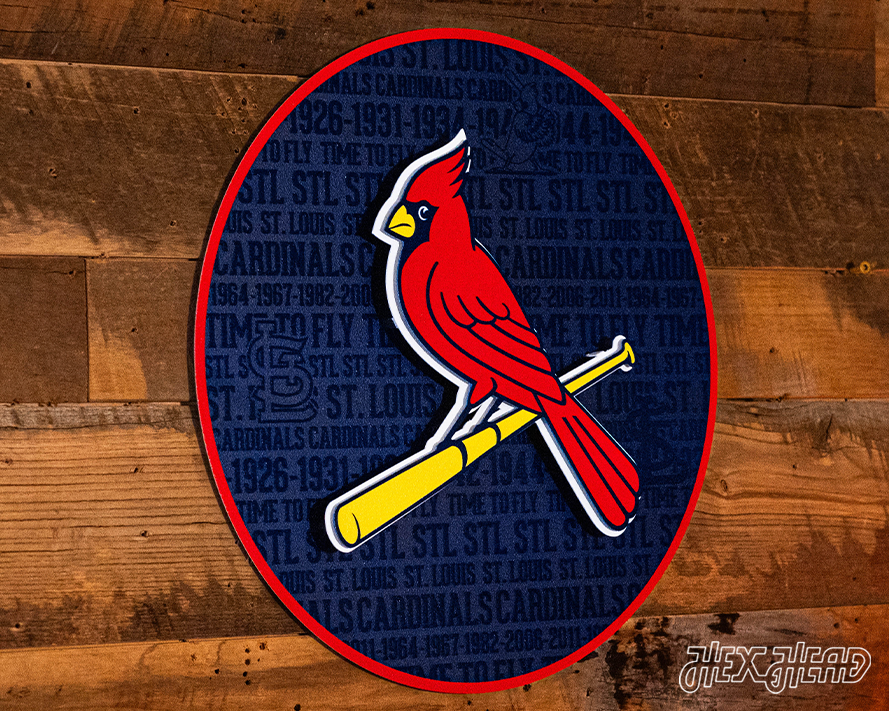 St. Louis Cardinals CRAFT SERIES 3D Embossed Metal Wall Art