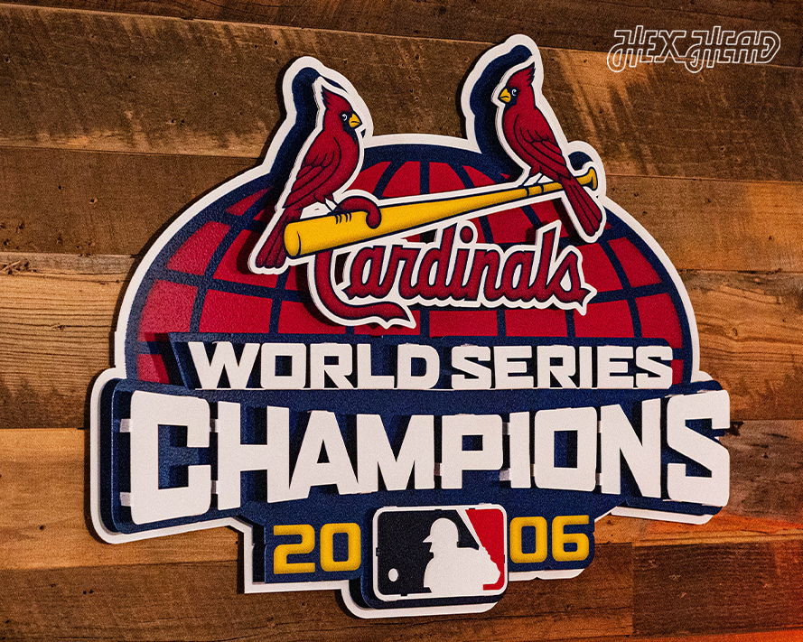 St. Louis Cardinals 2006 World Series Champions 3D Vintage Metal Wall Art