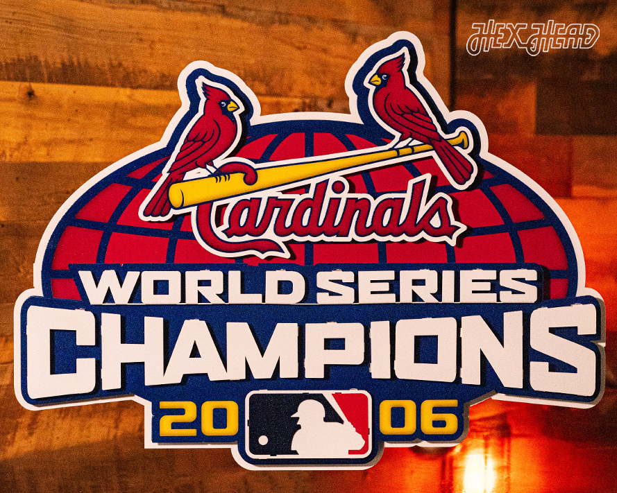 St. Louis Cardinals 2006 World Series Champions 3D Vintage Metal Wall Art