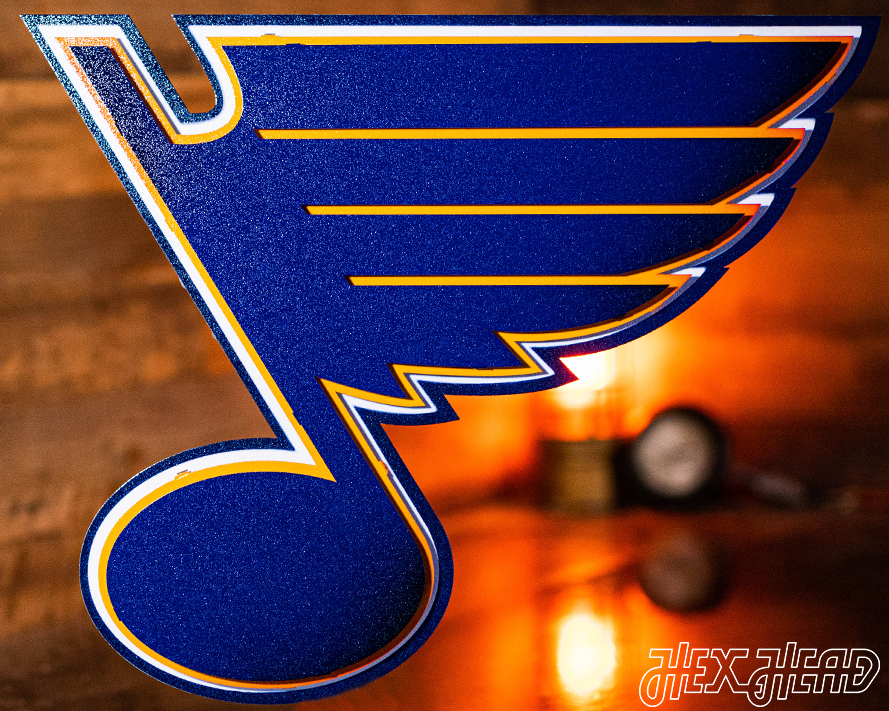 St Louis Blues 3D Vintage Metal Wall Art