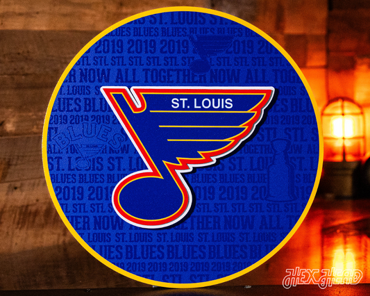 St. Louis Blues CRAFT SERIES 3D Embossed Metal Wall Art