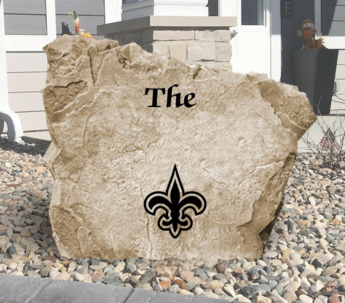 New Orleans Saints Design-A-Stone Landscape Art Family Name