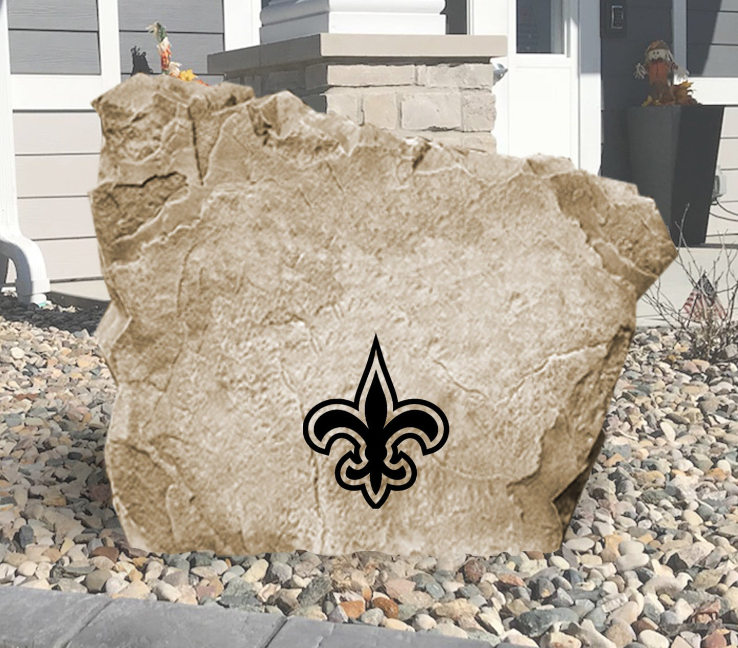 New Orleans Saints Design-A-Stone Landscape Art Address Stone