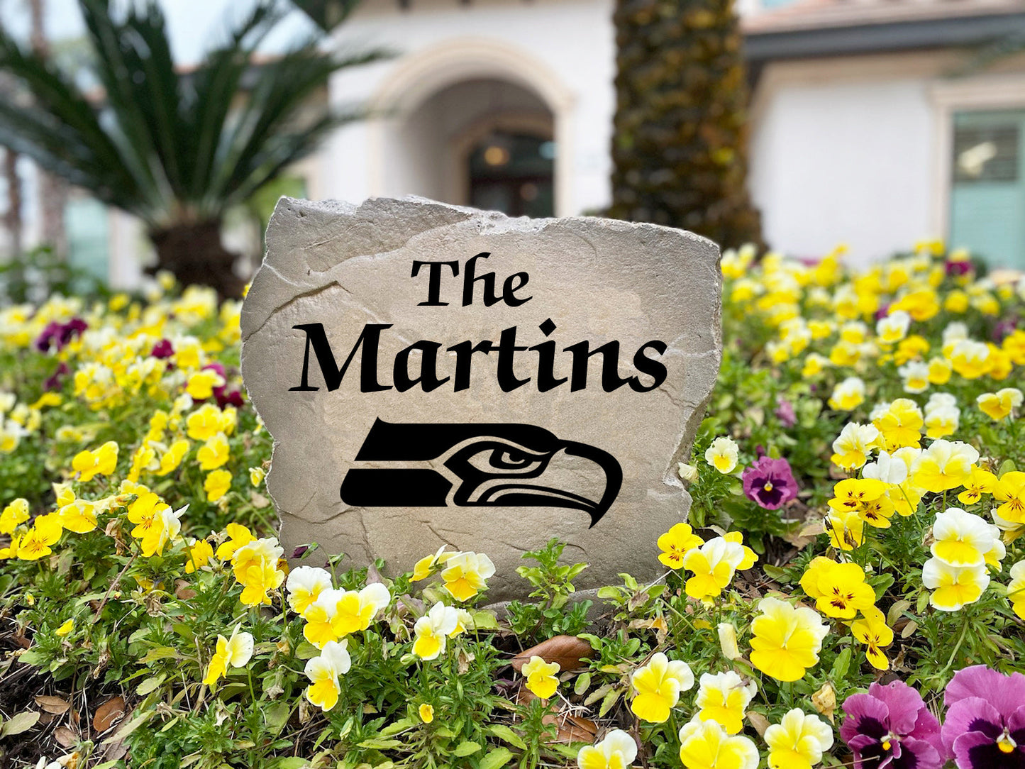 Seattle Seahawks Design-A-Stone Landscape Art Family Name