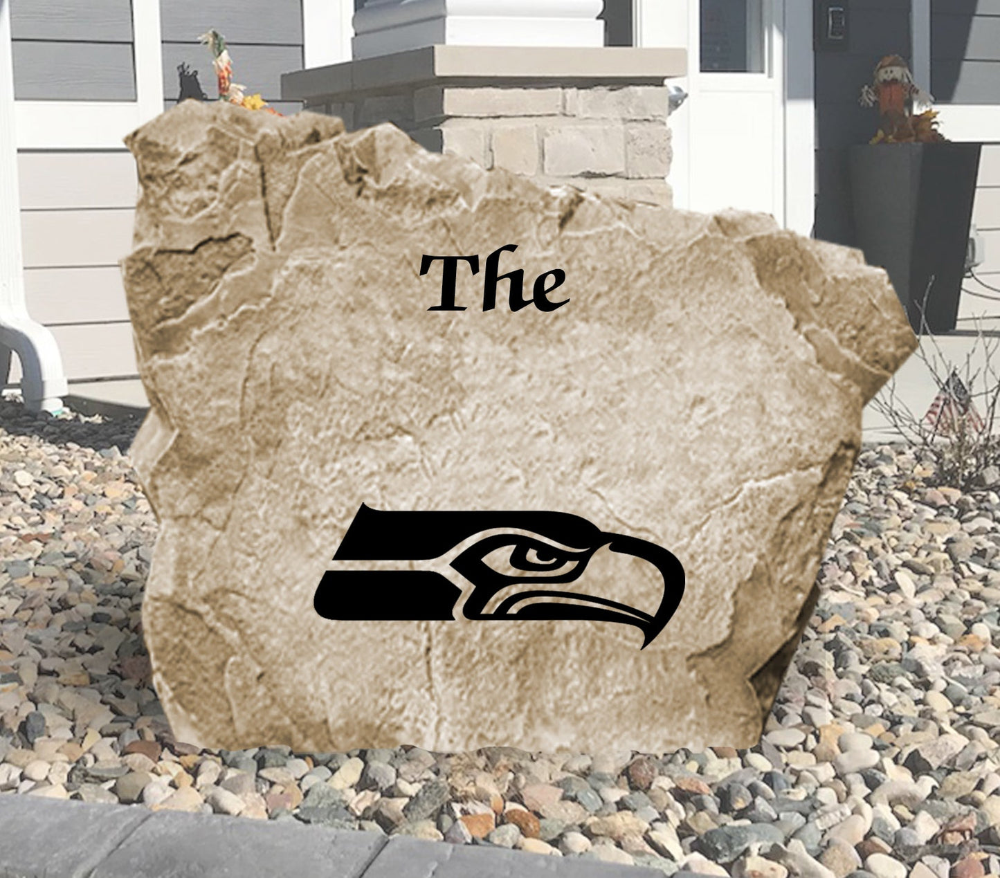 Seattle Seahawks Design-A-Stone Landscape Art Family Name