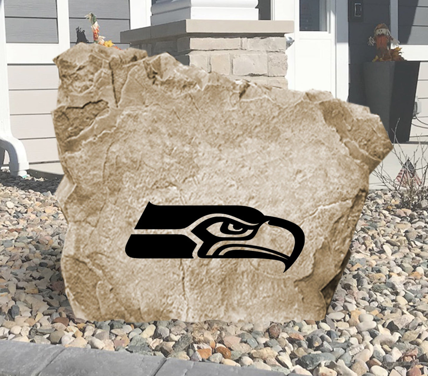 Seattle Seahawks Design-A-Stone Landscape Art Address Stone