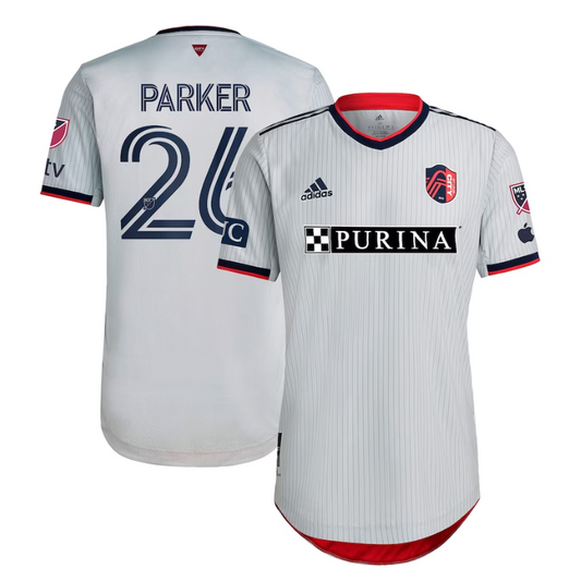 St. Louis City SC Tim Parker Shirt 2023/24  Player Jersey - Gray